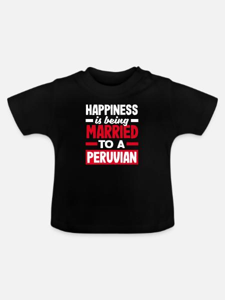 Peru Peruaner Geschenk - Baby Bio-T-Shirt mit Rundhals - Schwarz