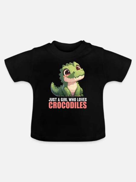 Krokodile Krokodil - Baby Bio-T-Shirt mit Rundhals - Schwarz
