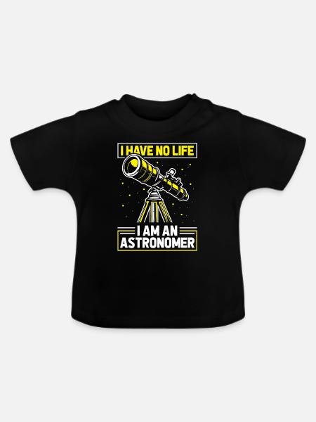 Astronom - Baby Bio-T-Shirt mit Rundhals - Schwarz