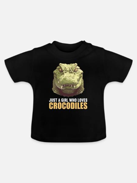 Krokodile Krokodil - Baby Bio-T-Shirt mit Rundhals - Schwarz