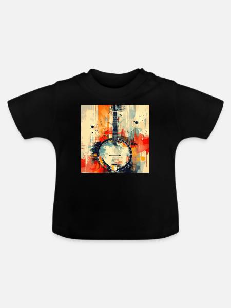 Banjo - Baby Bio-T-Shirt mit Rundhals - Schwarz