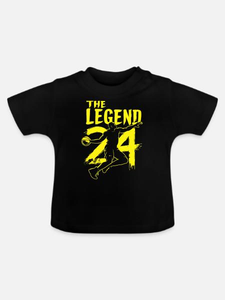 DIE LEGENDE 24 - Baby Bio-T-Shirt mit Rundhals - Schwarz