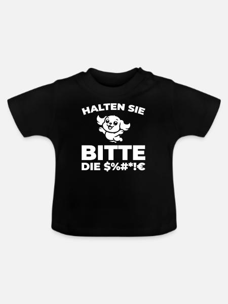 King Charles Cavalier - Baby Bio-T-Shirt mit Rundhals - Schwarz