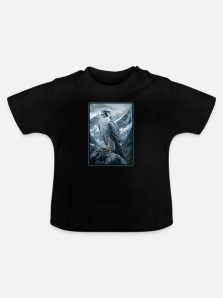 Falken Falke - Baby Bio-T-Shirt mit Rundhals - Schwarz