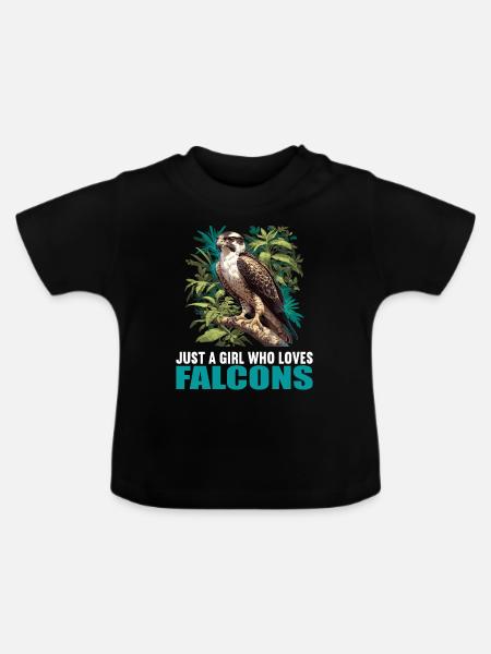 Falken Falke - Baby Bio-T-Shirt mit Rundhals - Schwarz
