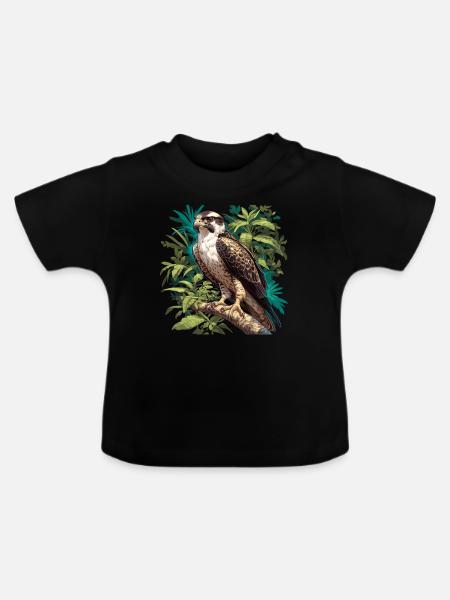 Falken Falke - Baby Bio-T-Shirt mit Rundhals - Schwarz