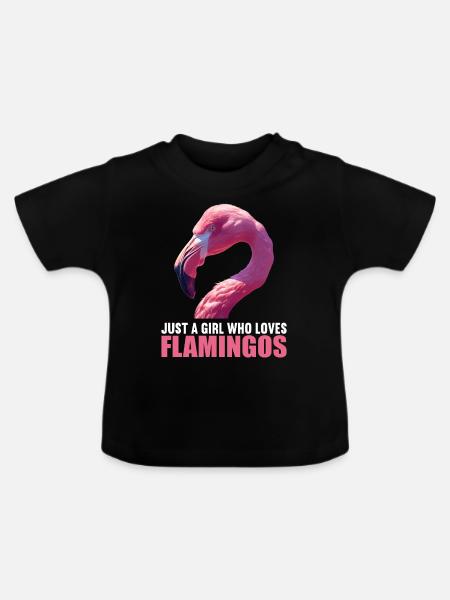Flamingos Flamingo - Baby Bio-T-Shirt mit Rundhals - Schwarz