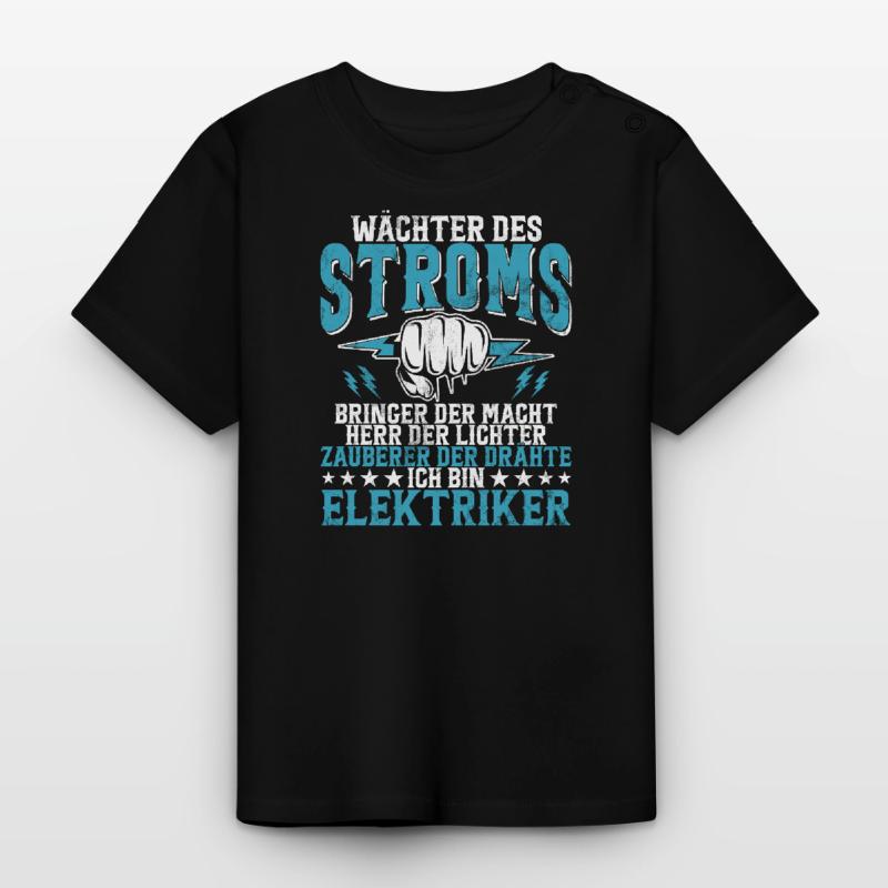 Electronics Technician Electrics Profession Volt Electrical Engineering Baby Organic T-Shirt with Round Neck