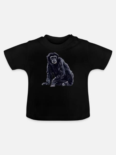 Gibbons Gibbon - Baby Bio-T-Shirt mit Rundhals - Schwarz