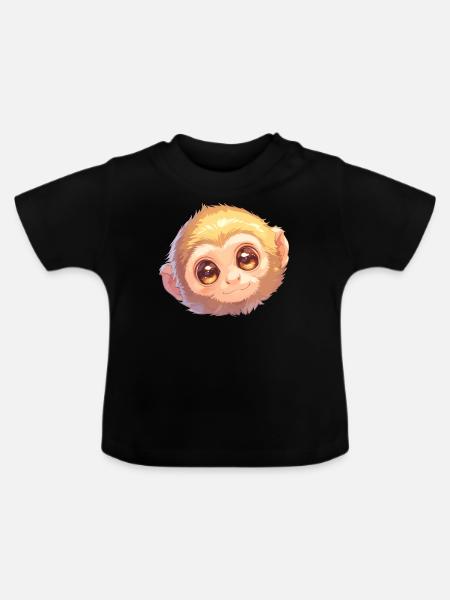 Gibbons Gibbon - Baby Bio-T-Shirt mit Rundhals - Schwarz