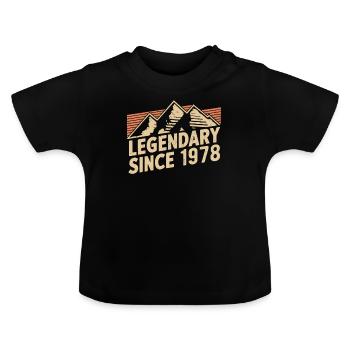 Legendär Seit 1978 Geburtstag - Baby Bio-T-Shirt mit Rundhals - Schwarz - Vorne