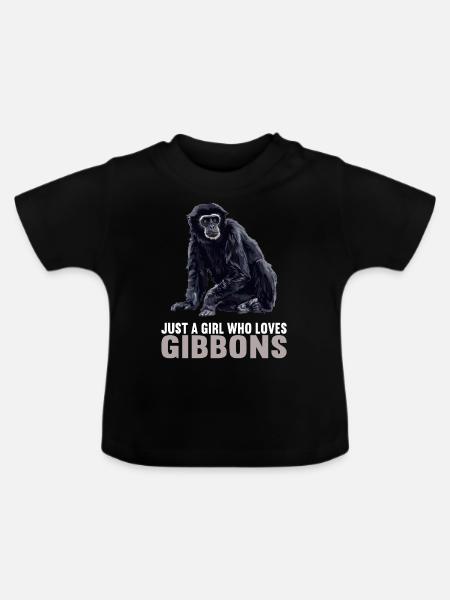 Gibbons Gibbon - Baby Bio-T-Shirt mit Rundhals - Schwarz