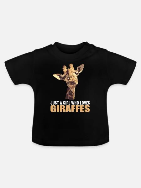 Giraffen Giraffe - Baby Bio-T-Shirt mit Rundhals - Schwarz