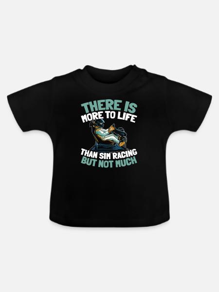 Sim Racing - Baby Bio-T-Shirt mit Rundhals - Schwarz
