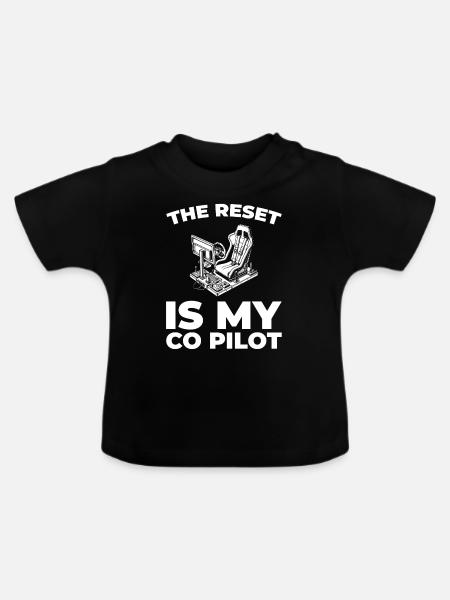 Sim Racing - Baby Bio-T-Shirt mit Rundhals - Schwarz