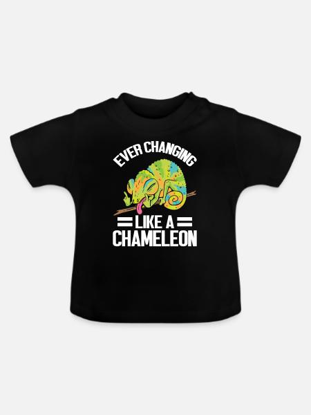 Chameleon Gifts - Baby Bio-T-Shirt mit Rundhals - Schwarz