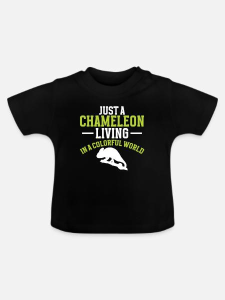 Chameleon Gifts - Baby Bio-T-Shirt mit Rundhals - Schwarz