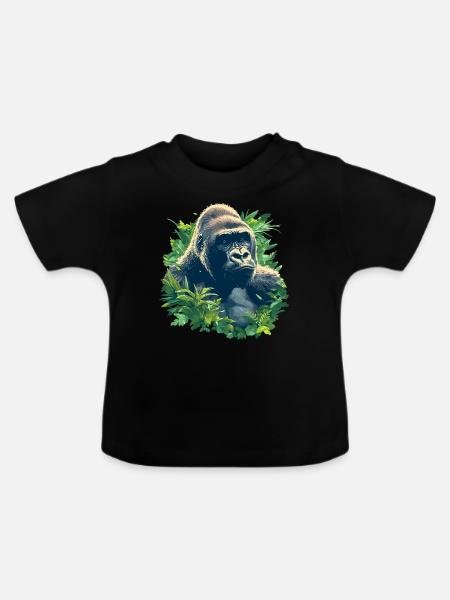 Gorillas Gorilla - Baby Bio-T-Shirt mit Rundhals - Schwarz