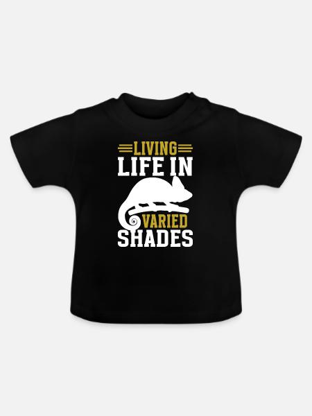Chameleon Gifts - Baby Bio-T-Shirt mit Rundhals - Schwarz
