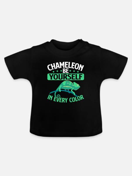 Chameleon Gifts - Baby Bio-T-Shirt mit Rundhals - Schwarz