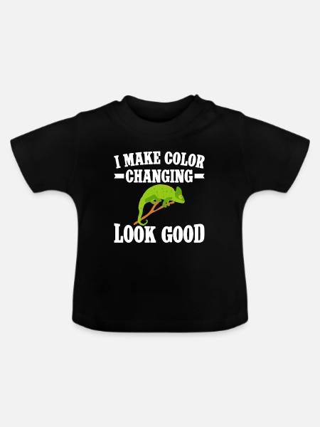 Chameleon Gifts - Baby Bio-T-Shirt mit Rundhals - Schwarz