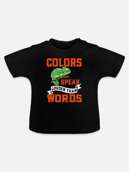Chameleon Gifts - Baby Bio-T-Shirt mit Rundhals - Schwarz
