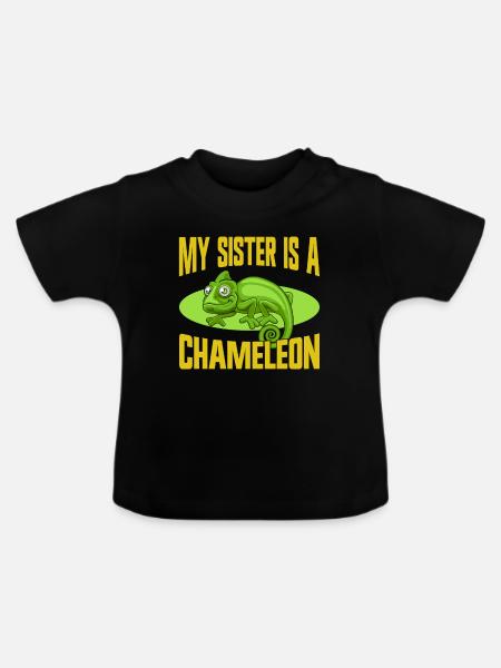 Chameleon Gifts - Baby Bio-T-Shirt mit Rundhals - Schwarz