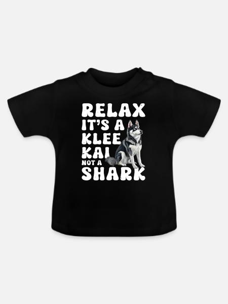Alaskan Klee Kai - Baby Bio-T-Shirt mit Rundhals - Schwarz