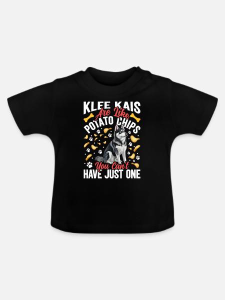 Alaskan Klee Kai - Baby Bio-T-Shirt mit Rundhals - Schwarz