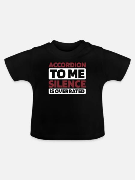 Akkordeon - Baby Bio-T-Shirt mit Rundhals - Schwarz