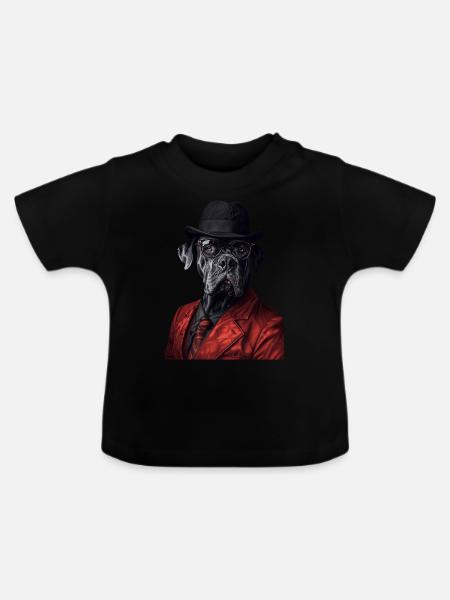 Cane Corso - Baby Bio-T-Shirt mit Rundhals - Schwarz