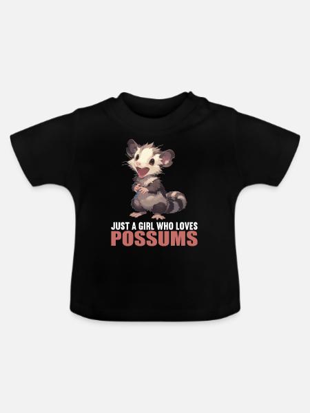 Opossum Opossums - Baby Bio-T-Shirt mit Rundhals - Schwarz