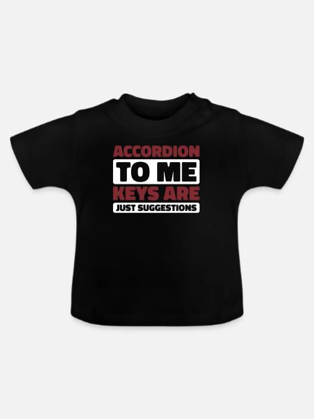 Akkordeon - Baby Bio-T-Shirt mit Rundhals - Schwarz