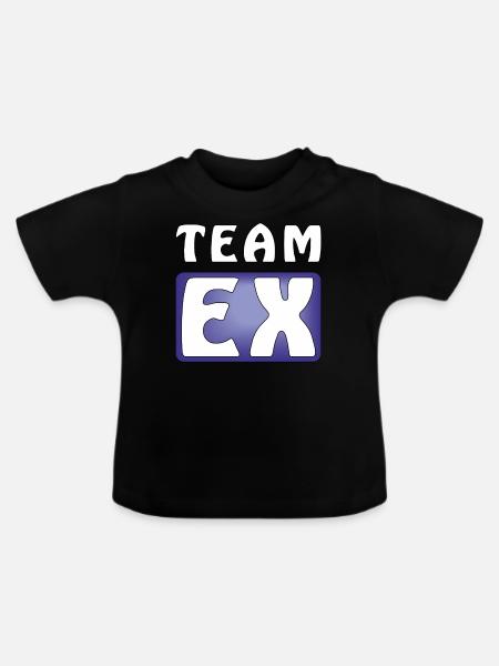 TEAM EX - Baby Bio-T-Shirt mit Rundhals - Schwarz