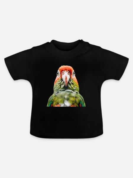 Sittiche - Baby Bio-T-Shirt mit Rundhals - Schwarz