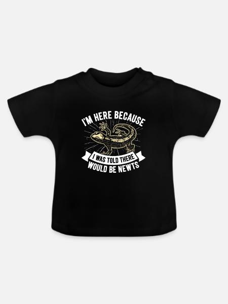Molch - Baby Bio-T-Shirt mit Rundhals - Schwarz