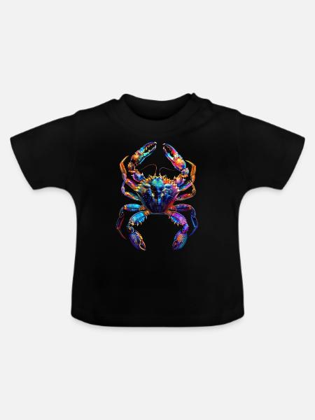 Krabbe - Baby Bio-T-Shirt mit Rundhals - Schwarz