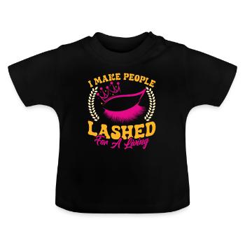 Lash Tech - Baby Bio-T-Shirt mit Rundhals - Schwarz - Vorne