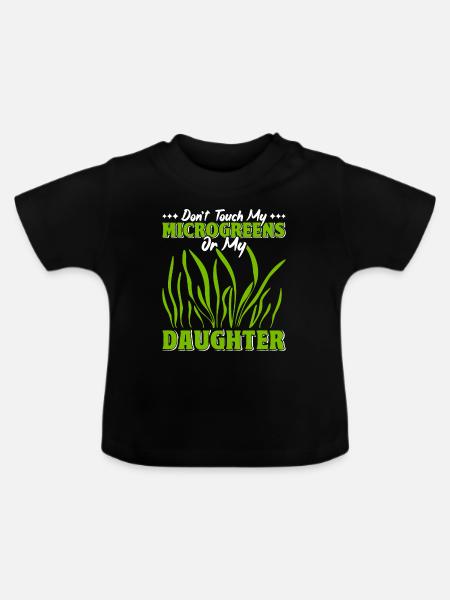 Microgreens Microgreen - Baby Bio-T-Shirt mit Rundhals - Schwarz