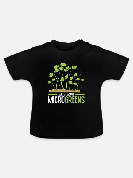Microgreens Microgreen - Baby Bio-T-Shirt mit Rundhals - Schwarz