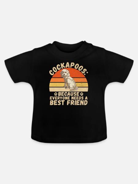 Cockapoo Gifts - Baby Bio-T-Shirt mit Rundhals - Schwarz