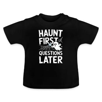 Paranormale komedie Grappige spookhumor Luchtig - Baby biologisch T-shirt met ronde hals - zwart - Voor