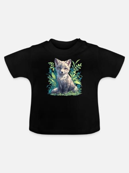 Graufüchse Graufuchs - Baby Bio-T-Shirt mit Rundhals - Schwarz