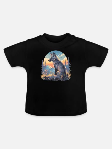 Graufüchse Graufuchs - Baby Bio-T-Shirt mit Rundhals - Schwarz