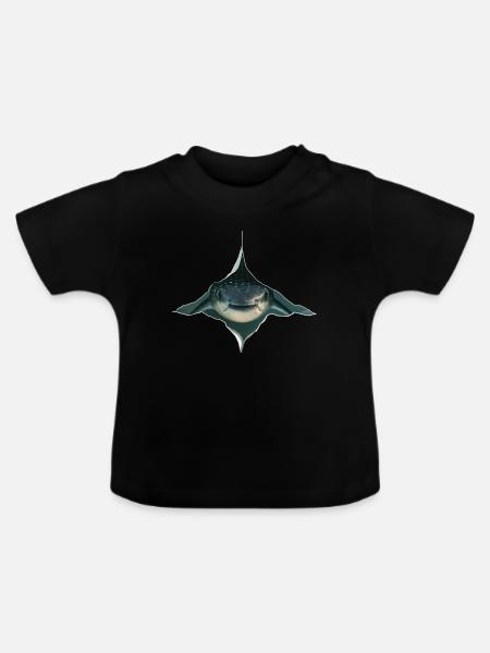 Stachelrochen - Baby Bio-T-Shirt mit Rundhals - Schwarz