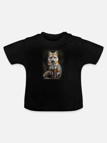 Graufüchse Graufuchs - Baby Bio-T-Shirt mit Rundhals - Schwarz
