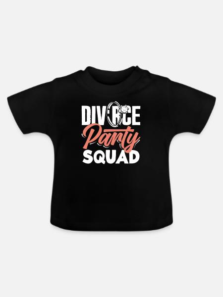 Scheidung Party Squad Feier Scheidung - Baby Bio-T-Shirt mit Rundhals - Schwarz