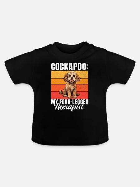 Cockapoo Gifts - Baby Bio-T-Shirt mit Rundhals - Schwarz