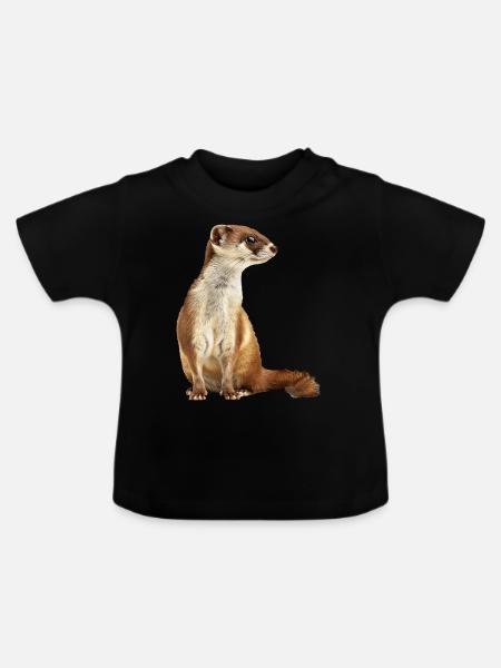 Wiesel - Baby Bio-T-Shirt mit Rundhals - Schwarz