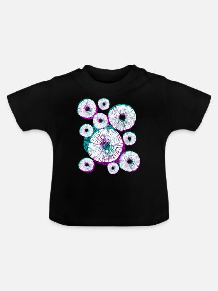 Pilzvielfalt Pilze Pilzsporen - Baby Bio-T-Shirt mit Rundhals - Schwarz